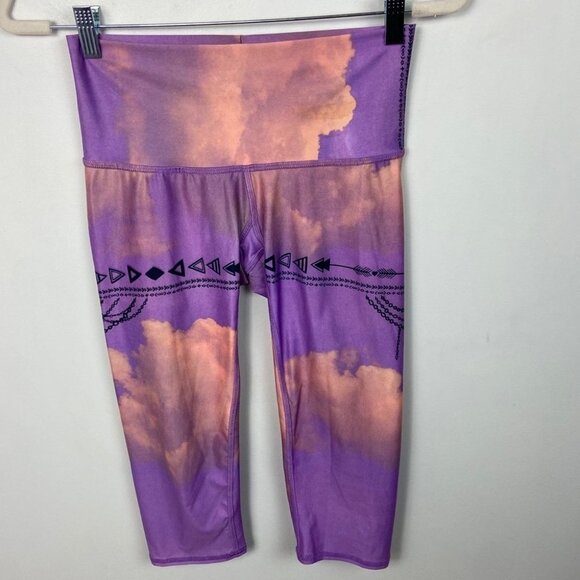 Teeki Purple Haze Tribal Chains Arrows Legging High Rise‎ Recycled Water BottleS - Picture 8 of 9